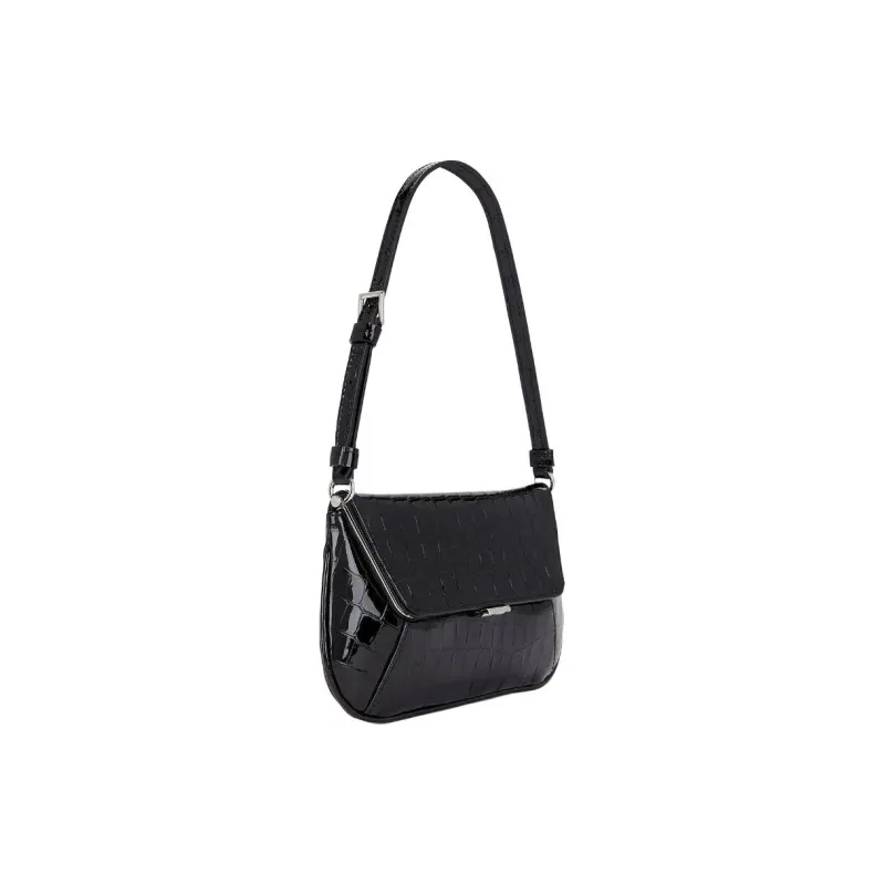 AMINA MUADDI Patent Leather Shoulder Bag Mini Women's Black-1
