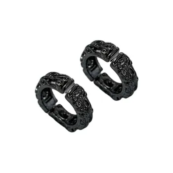 DAIRUO 14K Gold Plated Clip On Earrings Men's