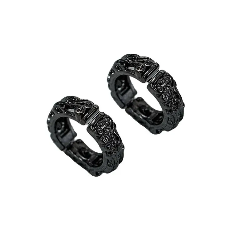 DAIRUO 14K Gold Plated Clip On Earrings Men's-0
