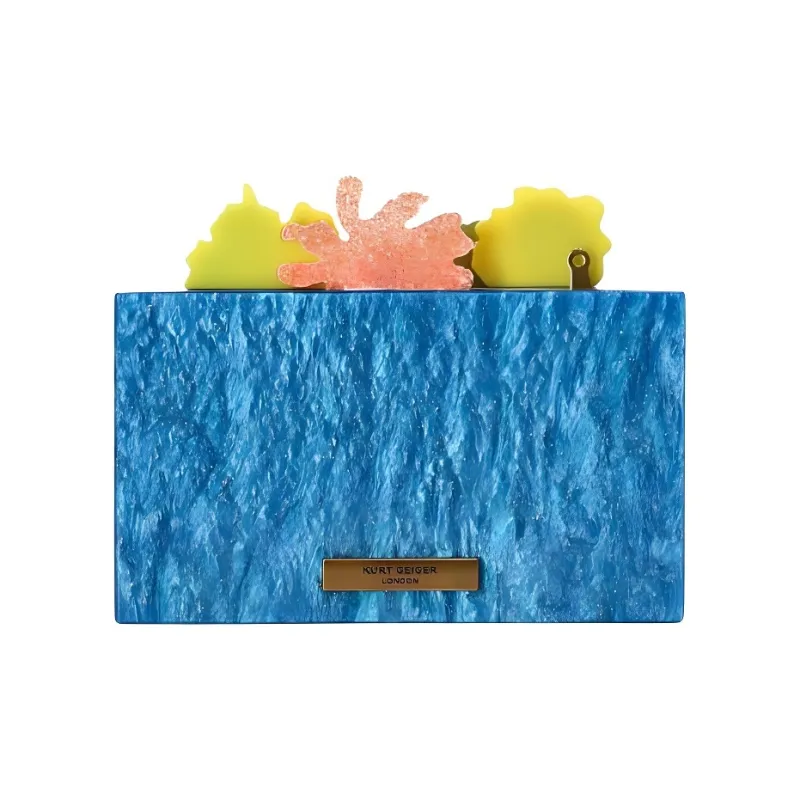 Kurt Geiger London Acrylic Clutch Women's Royal Blue-3