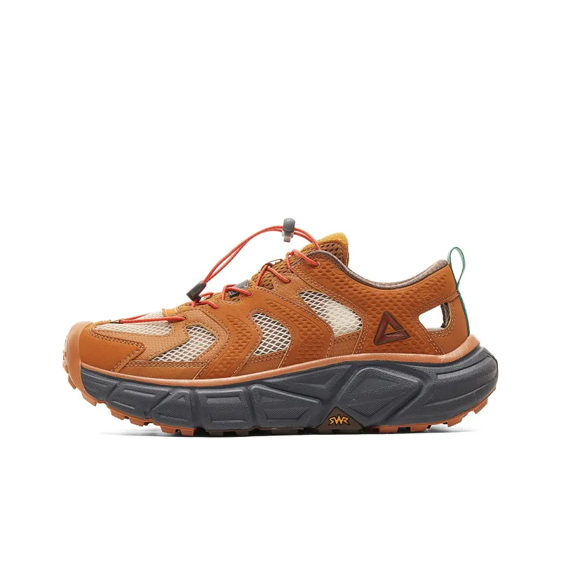 PEAK Cushioning, Slip Resistant, Rebound Low Top Running Sandal Men's Caramel-0