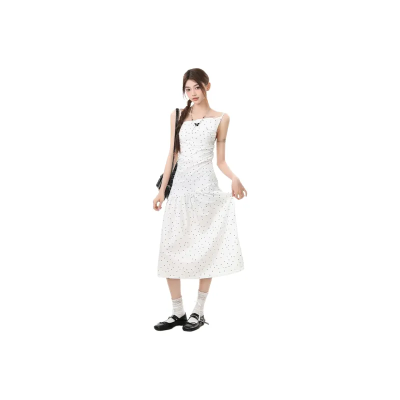 Menglaini Slip Dresses Women's White-0