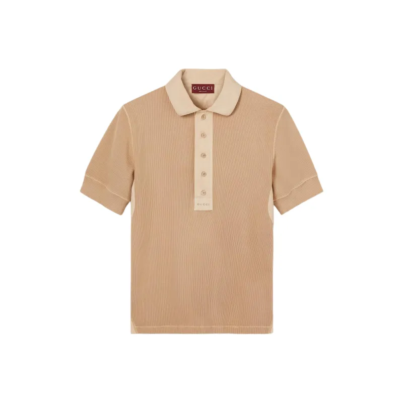 GUCCI Polo Shirt Men's Light Brown-0