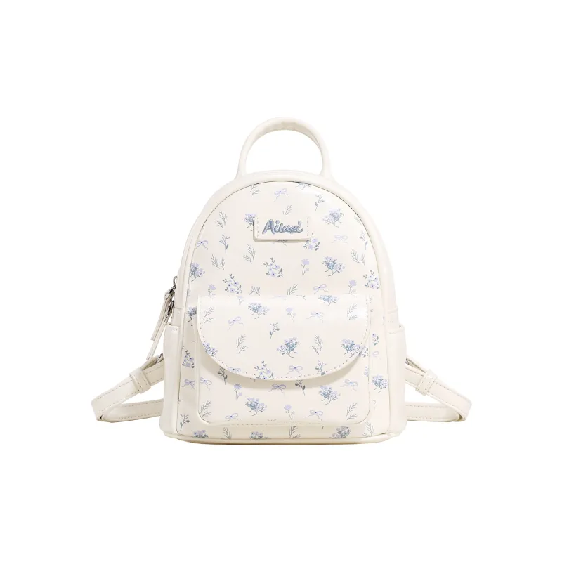 AILUXI Synthetic Leather Backpack Women's Milkshake White-0