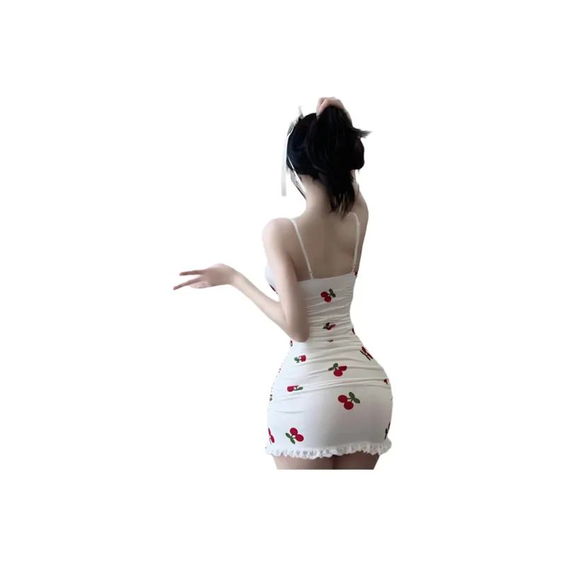 COVER TIME Slip Dresses Women's White Print-1