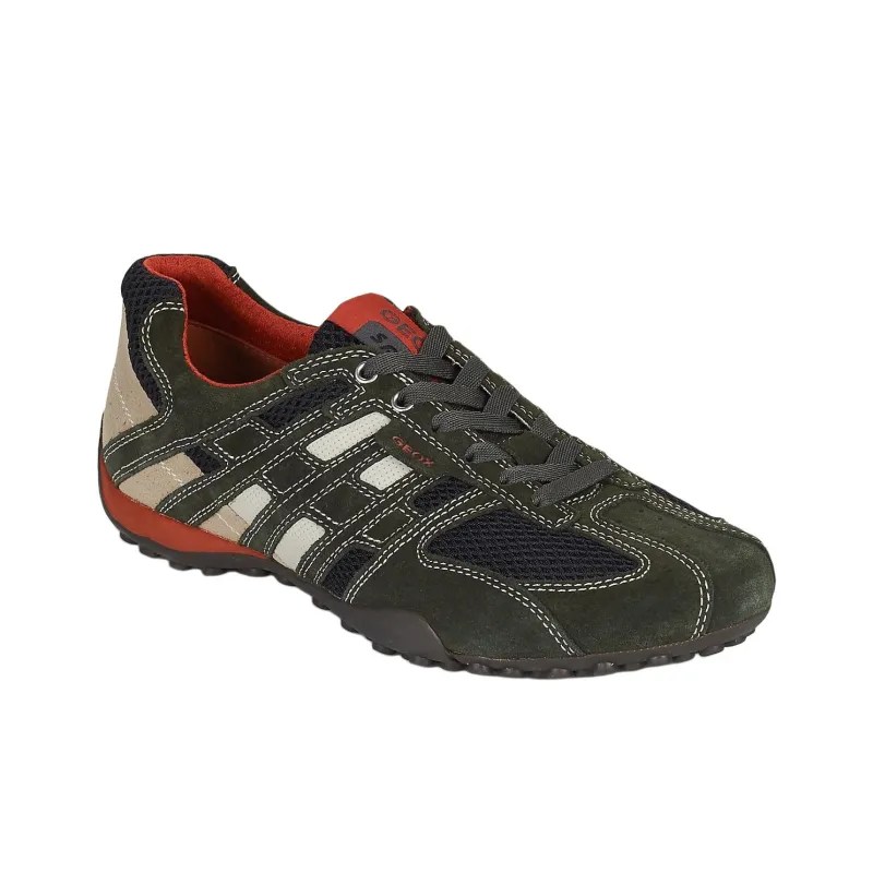 GEOX Low Top Casual Shoes Men's Gray Green-2