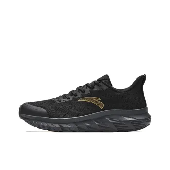 Anta Shock Absorbers With Slip Resistant Features Low Top Casual Running Shoes Men's Black Gold