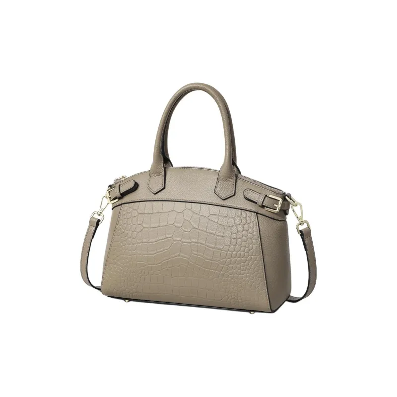 MILLIE'S Cow Leather Shoulder Bag, Crossbody Bag, Handbag Regular Women's Black/Khaki-5