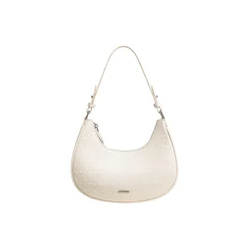 Miao Di Cow Leather Handbag, Shoulder Bag, Crossbody Bag Regular Women's Milkshake White