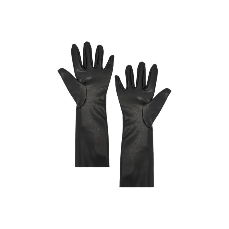 NORMA KAMALI Polyester, Elastane, Leather Gloves Women's Black-1