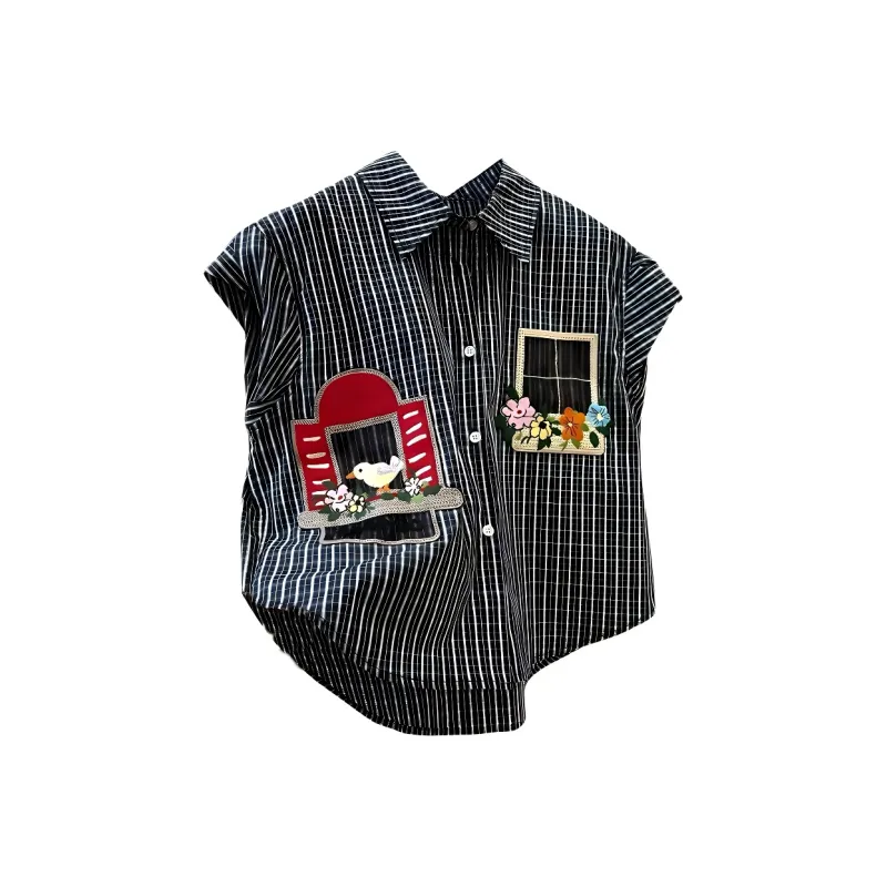 IQC Shirts Women's Black Plaid-0