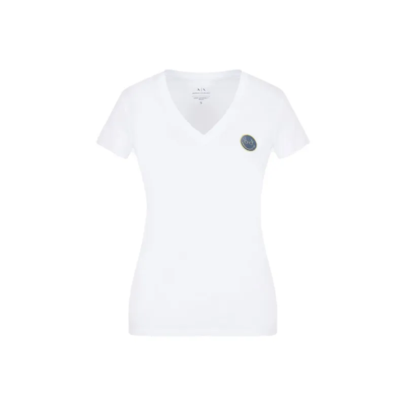 ARMANI EXCHANGEAE ARMANI EXCHANGE X SmileyWorld FW22 T Shirt Women's White-0