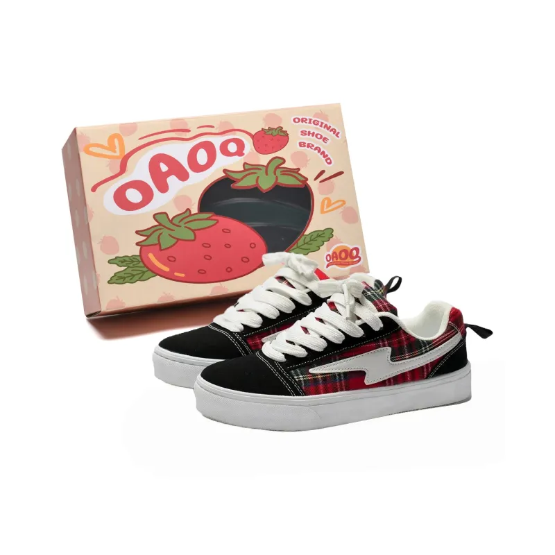 OAOQ Slip Resistant Cushioning Abrasion Resistant Lightweight Breathable Low Top Skateboard Shoes Unisex-7