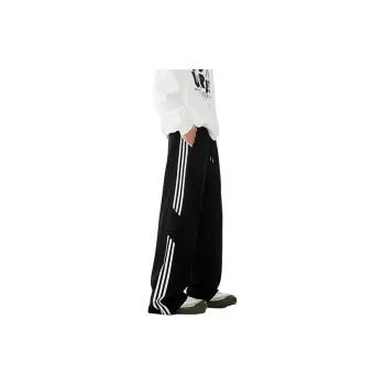 DARK HORSE Casual Pants Unisex Black White Stripes