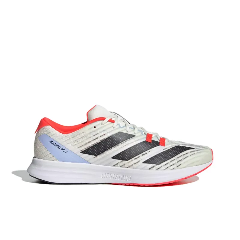 Adidas Adizero RC 5 Anti Slip Wear Resistant Low Top Casual Running Shoes Unisex White Red-1