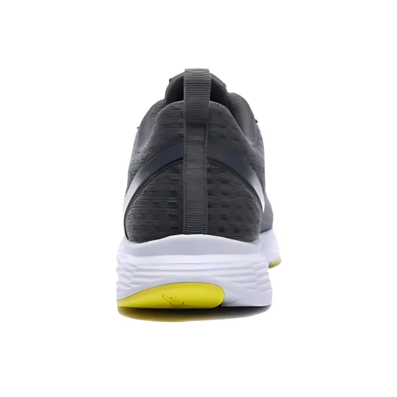QIAODAN Cushioning Low Top Running Shoes Men's Stone Gray/Bright Yellow-3