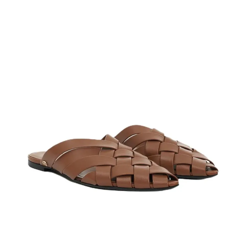 Anine Bing Closed Toe Slippers Women's Brown-1