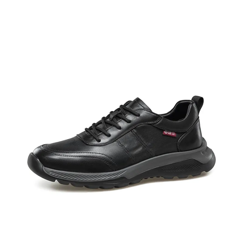 KANGNAI Wear resistant And Lightweight Low Top Casual Shoes Men's Black-1