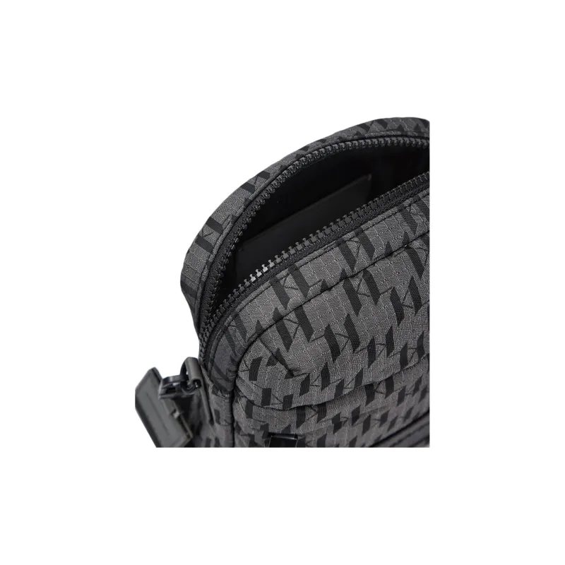 KARL LAGERFELD Polyester Crossbody Bag Men's Gray-3