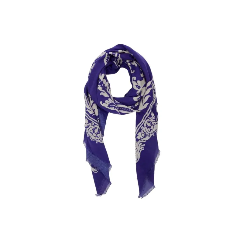 ETRO Cotton, Modal Knit Scarves Women's Purple-1