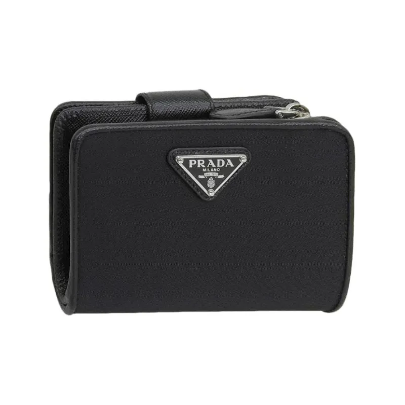 PRADA Nylon Wallet Women's Black-1