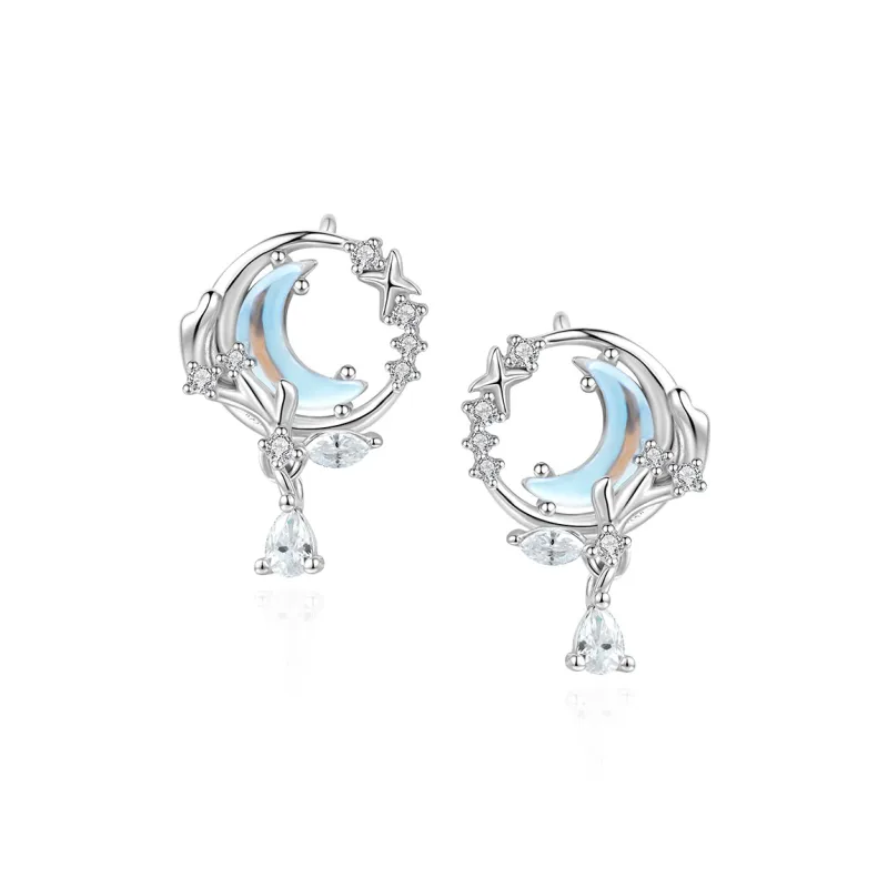 MINTLEAF S925 Silver Earrings Women's Silver White-0