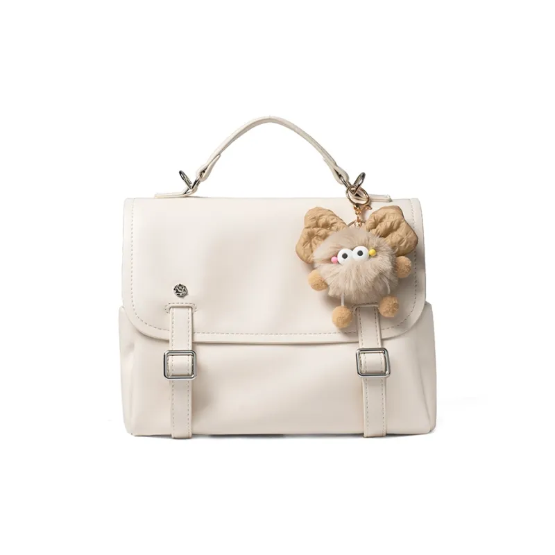 Disney Synthetic Leather Handbag Regular Women's White-0