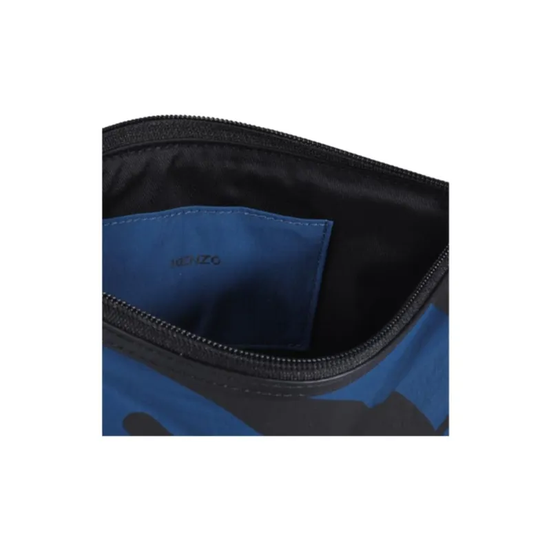 KENZO Tiger Fabric Clutch Handbag Men's Blue-3
