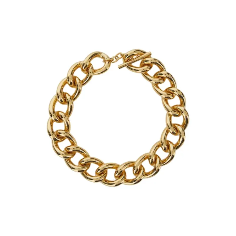 PAROSH Aluminum Necklaces Unisex Gold-1