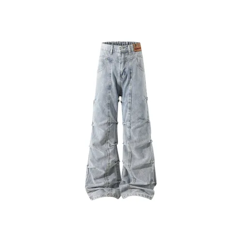 Jeans Cargo Kaki à Taille
