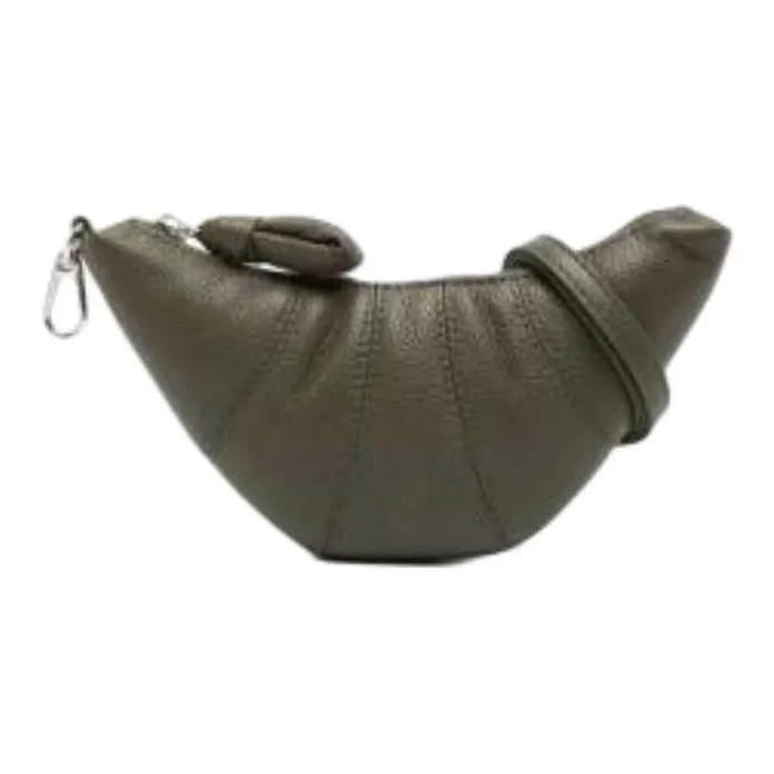 Lemaire Leather Coin Purse Unisex Green-0