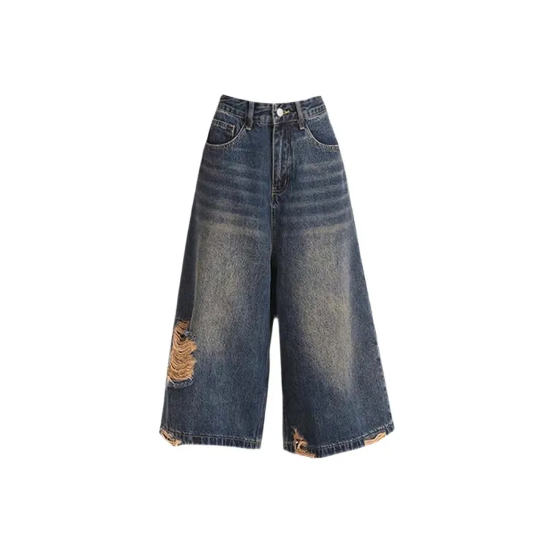 Anyveiw Denim Shorts Unisex Vintage-0