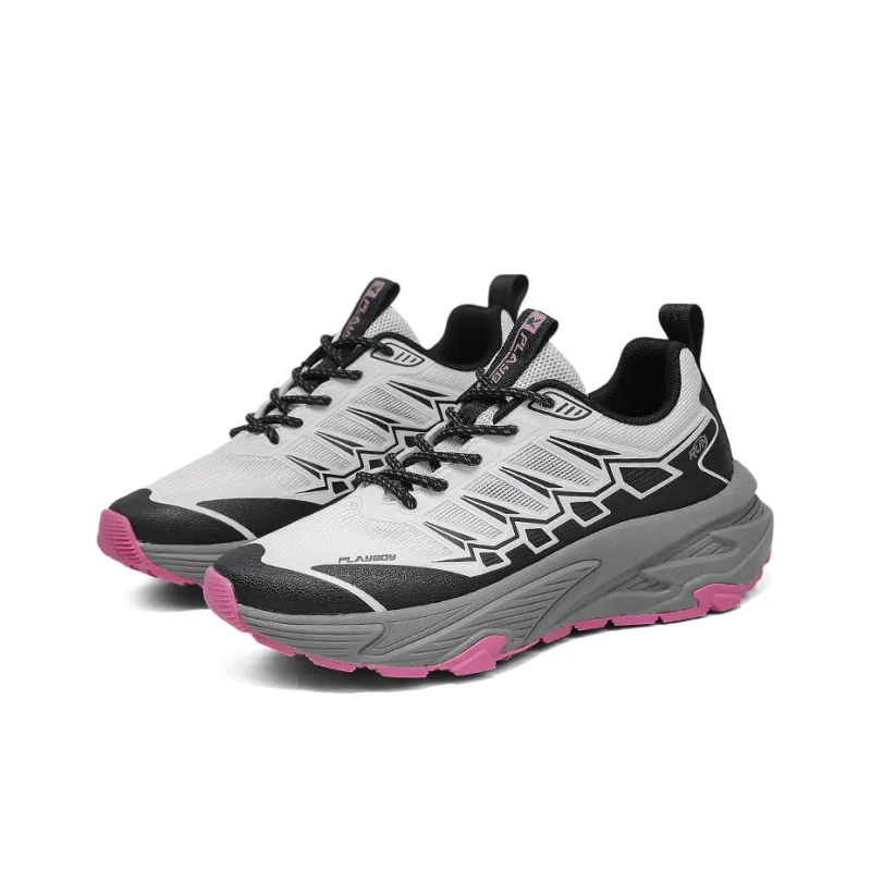 Playboy Low Top Casual Shoes Women's White/Black Purple-8