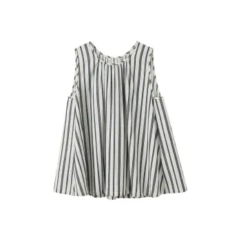 3COLOUR Shirts Women's Navy Blue Stripes