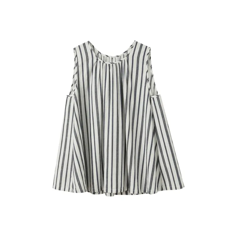3COLOUR Shirts Women's Navy Blue Stripes-0
