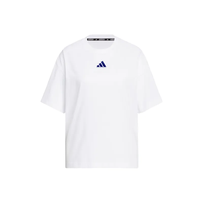 Adidas Drop Shoulder Sleeve T Shirt Women's White-0