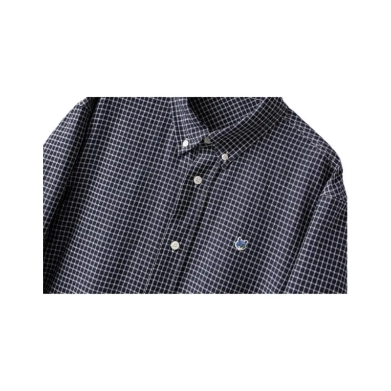 WILLIAM FOX&SONS Shirt Unisex Blue Plaid Color-2