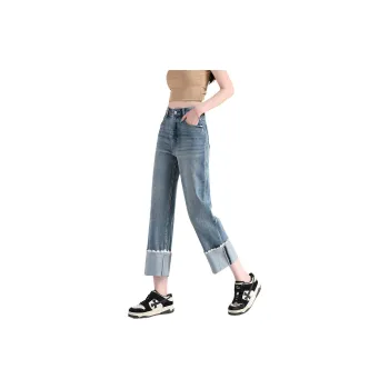 FAWENXIANGZI Jeans Women's Medium Blue
