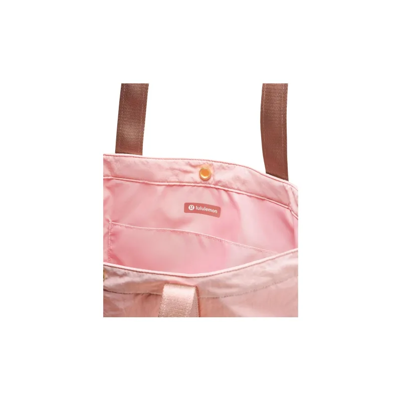 Lululemon Nylon Tote Bag, Shopping Bag, Handbag, Shoulder Bag Unisex Pink Mist Patch Scented Wood-2