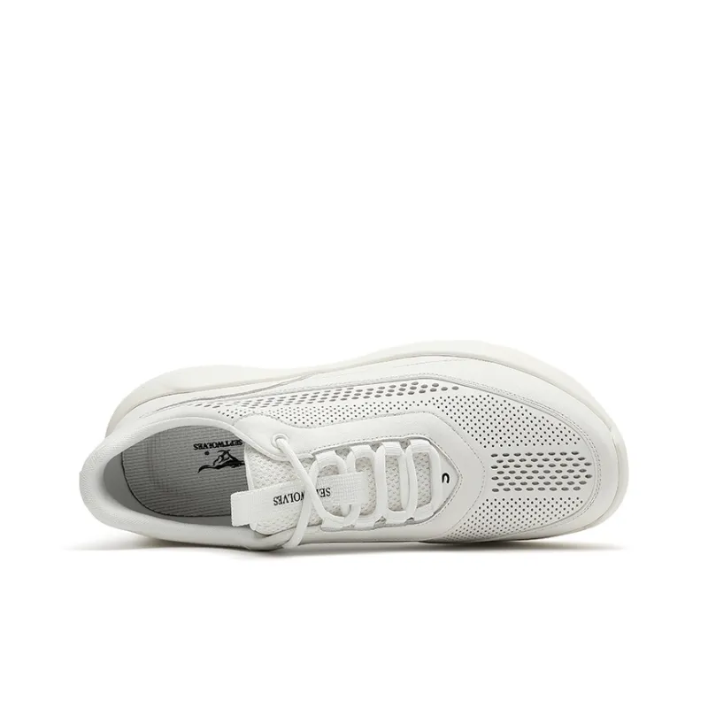 SEPTWOLVES Breathable Low Top Casual Shoes Men's White-1