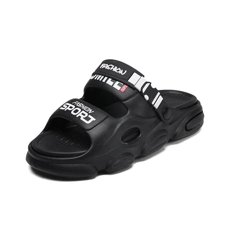 TFKY Beach Sandals Men Black Warrior/Volcanic Gray/Haze Blue-1