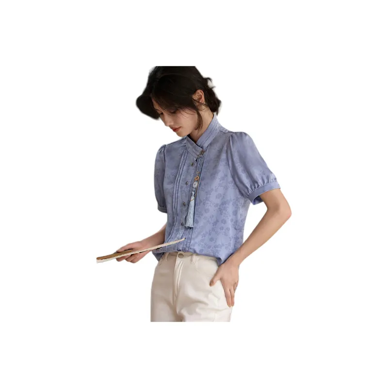 XWI SS24 Shirt Women's Gray Blue-0