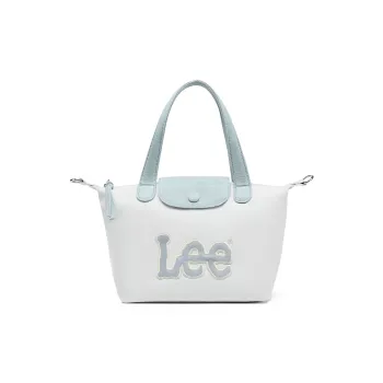 Lee Fabric Handbag Dumpling Bag Medium Size Women's Haze Blue/Barley Color/Pink