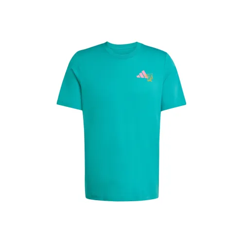 Adidas Climacool PADEL GRAPHIC T Shirt Men's Pure Blue Green