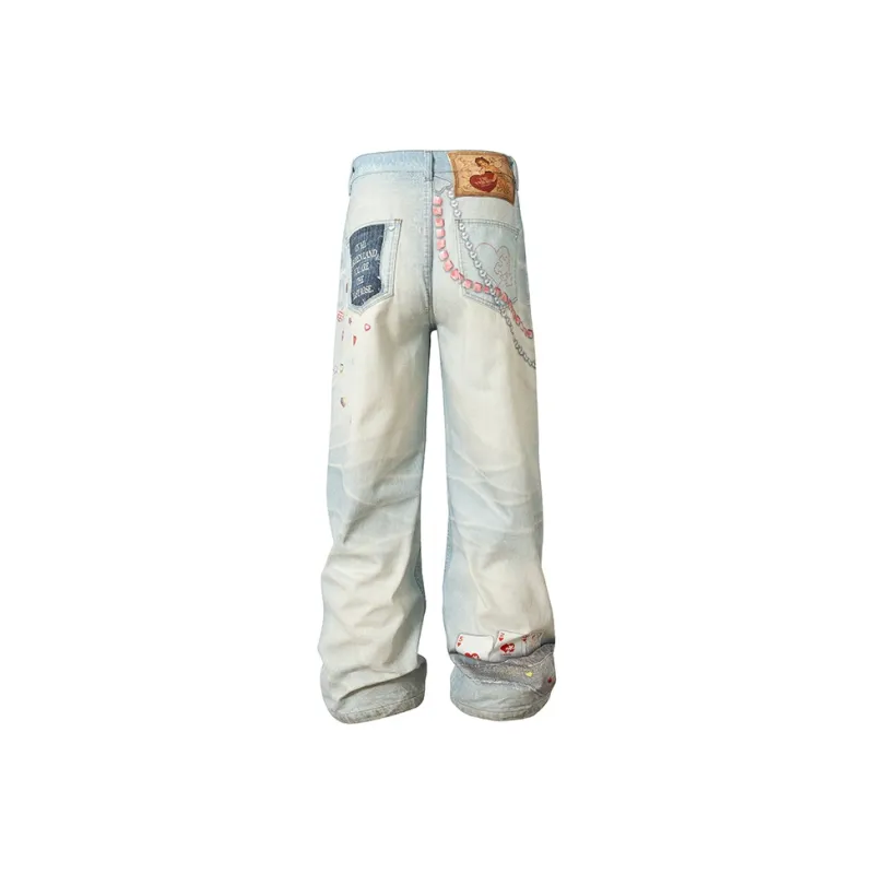 YADcrew Summer Jeans Unisex Blue-1