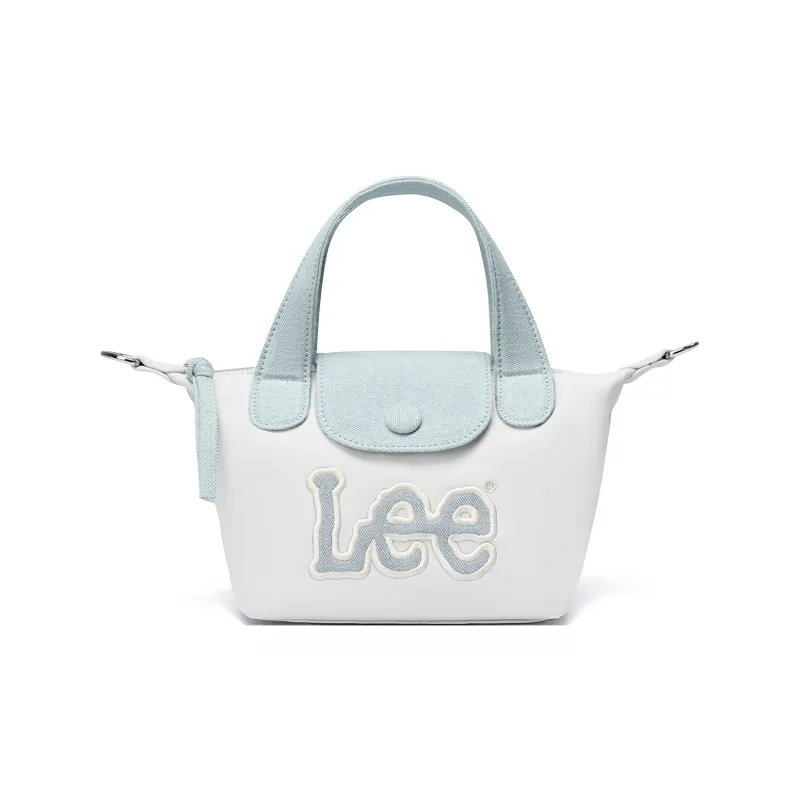 Lee Fabric Handbag Dumpling Bag Trumpets Women's Haze Blue/Barley Color/Fruit Green-0