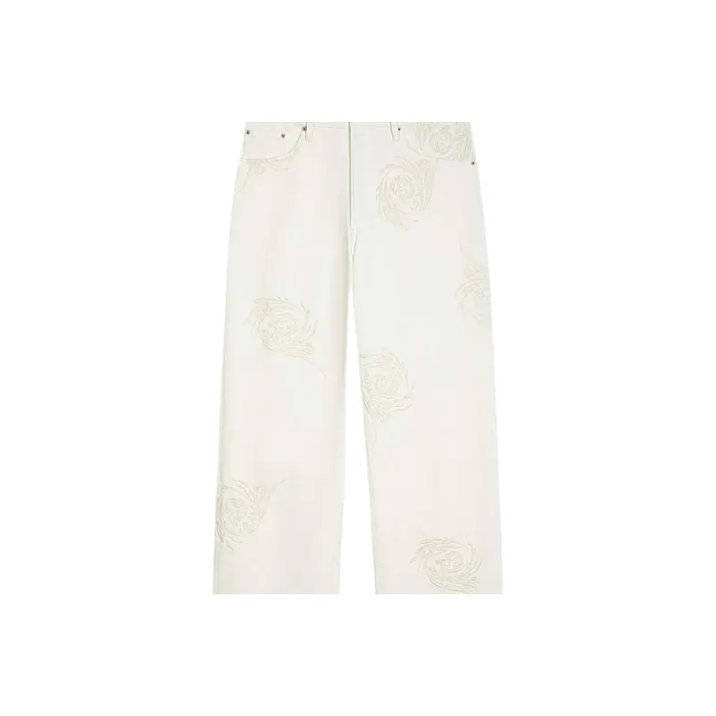 DRIES VAN NOTEN Jeans Men's Gray White-4