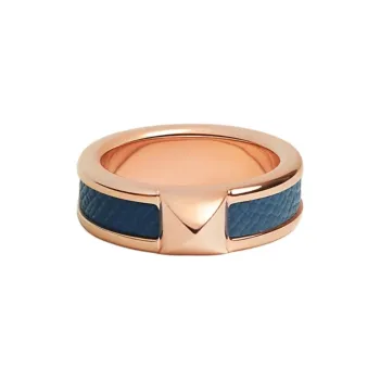 HERMES Calfskin Rings Women's Rose Gold