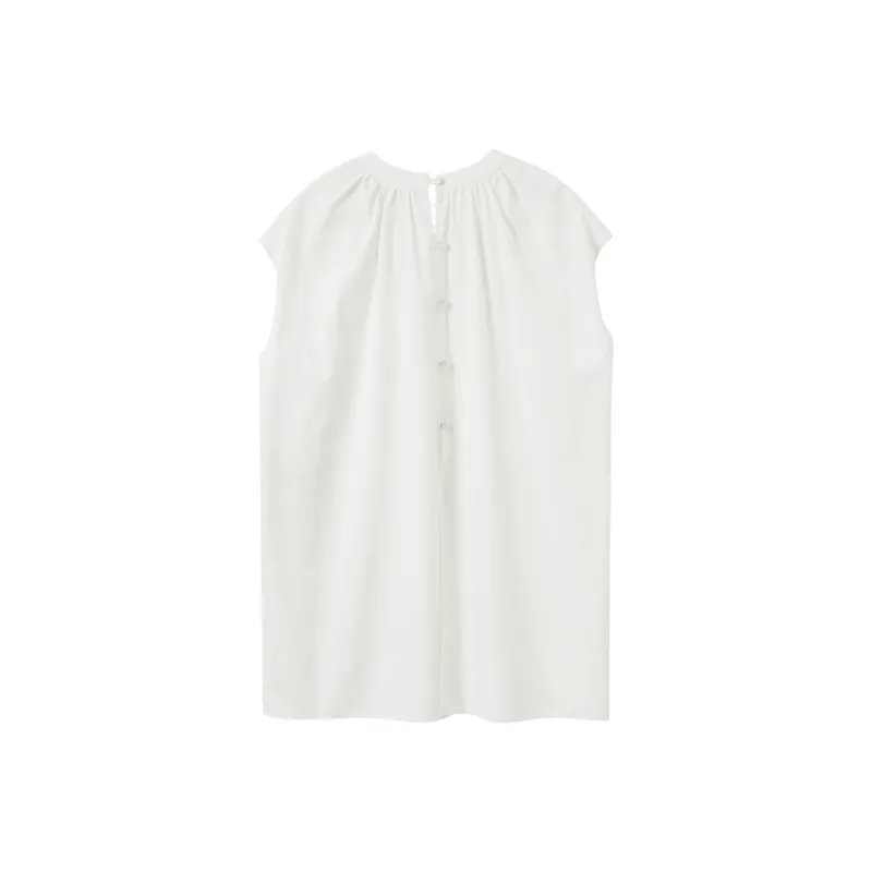 3COLOUR Chiffon Shirts Women's Pearl White-1