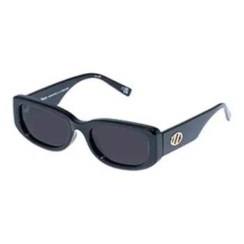 Le Specs Eco friendly PET Irregular Shape Sunglasses Unisex Black